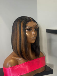 Caramel Brown Highlight Bob