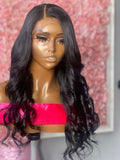 Jet Black Pre made wig 20/22”